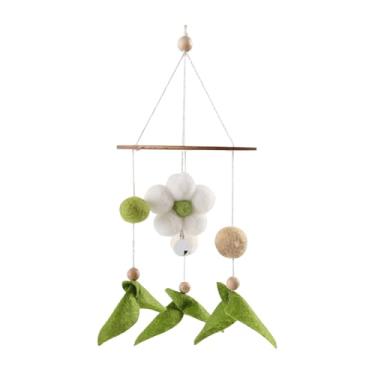 Imagem de Móbile para Berço de Bebé - Móbiles para Quarto de Bebé | Decoração de Brinquedos Sino Pendurável em Feltro Floral, Carilhão de, para Berço, Moisés e Quarto de Bebé para Meninos e