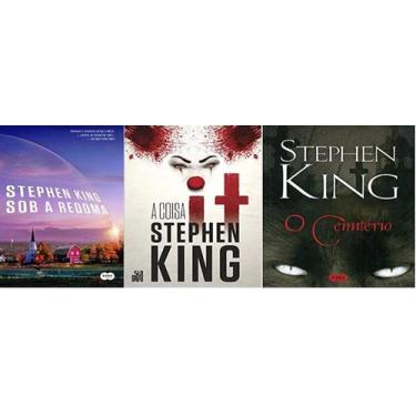 Imagem de kit 3 LIVROS STEHEN KING Sob a redoma + Cemitério + IT A COISA - SUMA
