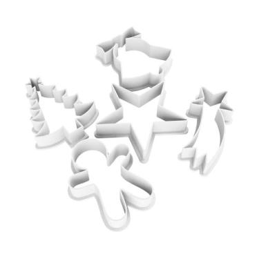 Imagem de Kit Moldes PLA Cortadores Natalinos para Biscoitos Divertidos 5 Formas