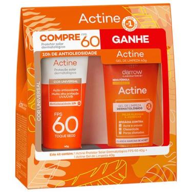 Imagem de Darrow Actine Kit  Protetor Solar Facial com Cor FPS60 + Gel de Limpez