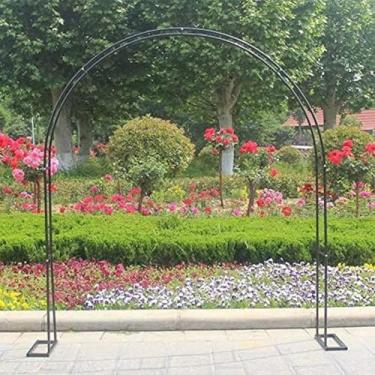 Imagem de Frame Dos Mandris Do Arco Do Jardim Do Metal, Treliça Do Arco De Rosa Para A Decoração Do Casamento, Para O Vário Partido Nupcial Da Planta De Escalada, Com Bases, Black, W300 X 220cm