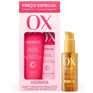 Imagem de Kit OX Hidrata Shampoo + Condicionador + Óleo Capilar Nutritivo 120ml