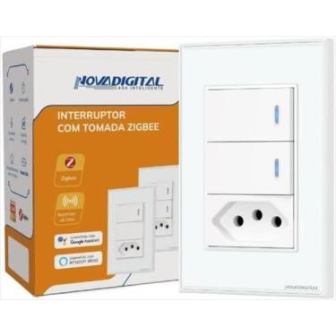 Imagem de Interruptor Inteligente Zigbee 2 Teclas Físicas NovaDigital
