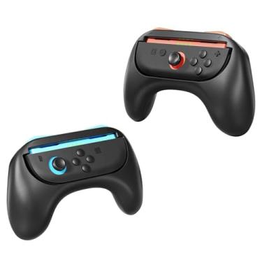 Imagem de TERIOS Joy-Con Grips for Nintendo Switch 2 New Gen 2025,ABS Wear resistant Handle Kit for Switch2 JoyCons Controller,2 Pack (Black)