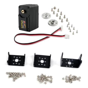 Imagem de DIYmall STS3215 7.4V 19KG Magnetic Encoder Servo 360 Degree Metal Gear Dual Axis TTL Serial Bus Servo + Metal Bracket for Robot