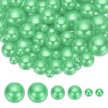 Imagem de PATIKIL Contas de pérolas falsas de 8/14/20 mm, 150 peças, enchimento de vaso, contas redondas para festa, aniversário, casamento, decoração de mesa, caixa de presente, verde maçã