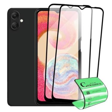 Imagem de Kit 2 Películas de Cerâmica e Capa Capinha Preta Para Galaxy A04E