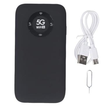 Imagem de Sanpyl 5G WiFi 6 Mobile Hotspot Router, Roteador Com Slot para Cartão SIM, Dispositivo WiFi Portátil para Viagens, 16 Usuários, Bateria de 7100mAh (Preto)