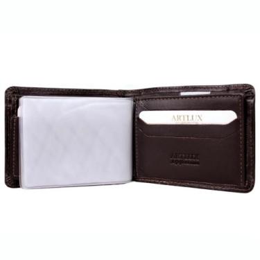 Imagem de Carteira em Couro para CNH Antifurto Artlux, Cafe