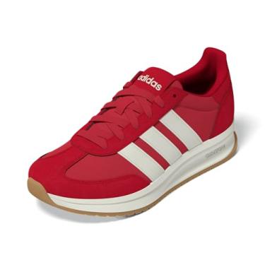 Imagem de adidas Tênis infantil masculino Run 70S 2.0 com cadarço casual - branco, Rubi puro/branco/melhor escarlate, 20