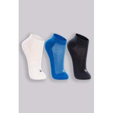 Imagem de Kit 3 pares de Meia Infantil Lupo Menino e Menina Cano Curto, Branco, 