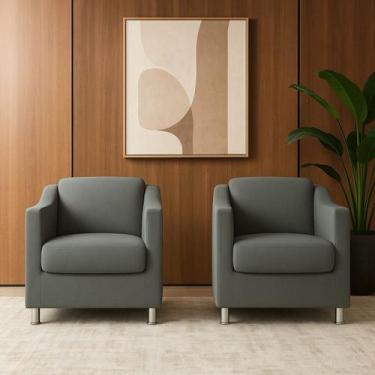 Imagem de Poltrona Cadeira Sala Recepção Clinicas Auditórios Compacta Astra - Di