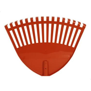 Imagem de Vassoura Jardim Rastelo Plástico Folhas Grama N16 Laranja - JORANI