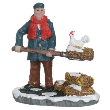 Imagem de Cenário Vila Natalina Fazendeiro Figura De Natal Em Resina - Florarte