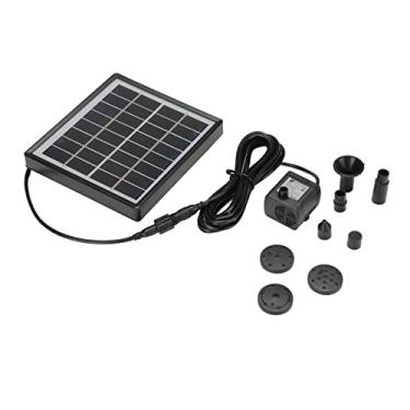 Imagem de Bomba de fonte solar munefe, bomba de fonte de água solar, fonte solar preta de alta eficiência para banho de pássaro de jardim Pond Small 2W