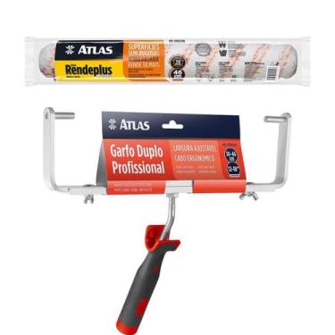 Imagem de Rolo De Pintura 46Cm Com Garfo Duplo Atlas Profissional