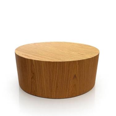 Imagem de Mesa De Centro Cone Redonda Cilíndrica 80 cm Madeira Freijó - Linn Des