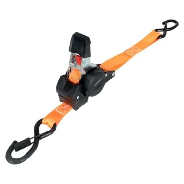 Imagem de Ioensy Cinta de amarração retrátil com catraca autoapertável, poliéster versátil e resistente para fixação de carga profissional, 2.5 Cm X 3 Metros