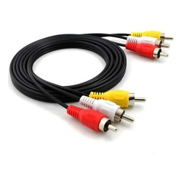 Imagem de Cabo Rca 3x3 Áudio Vídeo 1,5 Metros Para Tv Dvd Home Theater - Não inf