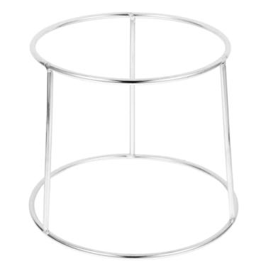 Imagem de SHOWERORO Suporte duplo de metal para pizza, suporte de panela de pizza de aço inoxidável, suporte de frutos do mar, bandeja de exibição capacillos para cupcake bandeja de alimentos palete redonda de