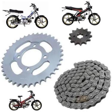 Imagem de Kit Relação Transmissão Mobilete 4 Tempo SMX 49cc 50cc 420H