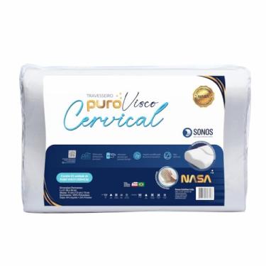 Imagem de Travesseiro Sonos Puro Visco Nasa Cervical Com 3 Alturas