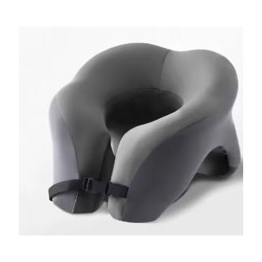 Imagem de Travesseiro de Pescoço para Viagem, Espuma de Memória, 29 x 19 x 12 cm, Design Ergonômico, 3 Cores (Cinza)