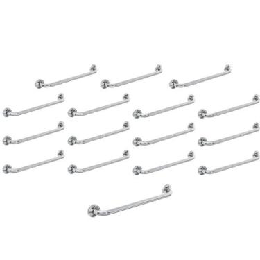 Imagem de Barra de Apoio 80cm Inox Idoso Banheiro Kit 16 Uni Box Cadeirante Segu