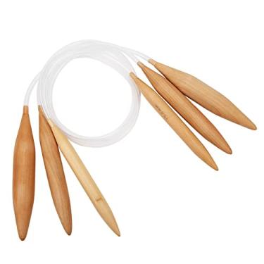 Imagem de TOPINCN A Agulhas de tricô Circular Com Cabo, Agulha Trançada Redonda Bamboo Ferramenta de tricô de crochê Transparente 15mm 20mm 25mm 3 Tamanhos Agulhas de Jumbo para tricô Artesanal
