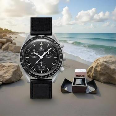 Imagem de Relógio Unissex Space Moon Mission Chronograph Quartz Relógios De Casa