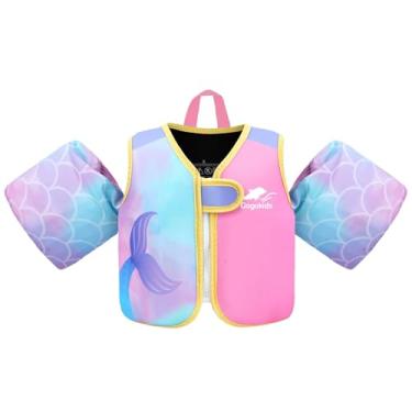Imagem de Gogokids Colete de natação infantil, boias infantis para meninas e meninos de 9 a 22 kg, jaqueta flutuante com asas de água para 2 a 6 anos, piscina/praia