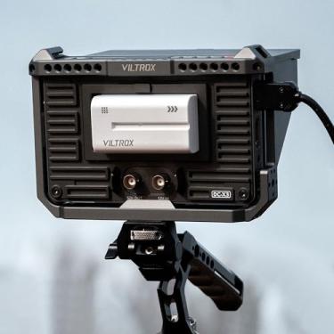 Imagem de VILTROX Kit de monitor SDI DC-X3 com gaiola de equipamento, kit de gaiola de monitor de campo de câmera sensível ao toque de 6 polegadas 4K HDMI, monitor de câmera DSLR visível à luz do dia de 2000