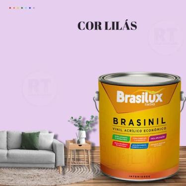 Imagem de Tinta Parede Roxa Acrílica Brasinil Anti Mofo 3,2 l - BRASILUX, LILÁS