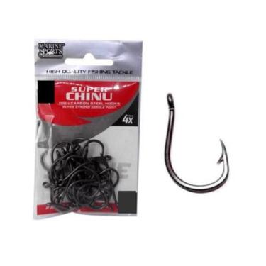 Imagem de Kit 30 Anzol Pesca Super Chinu 4X Black Marine Sports N-09