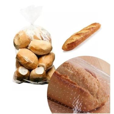 Imagem de Saco Microperfurado Pão Rabanada 16X70Cm Transparente C/1000 - Kromasa