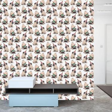 Imagem de Papel de Parede Adesivo - Cachorro - Pug - Pet Shop - 079pps - Allodi