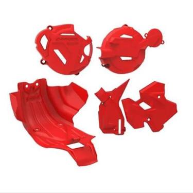 Imagem de Kit Protetor Crf 250 F Motor Quadro Tampas Anker, Vermelho