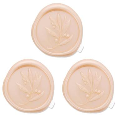 Imagem de Zaamwoyy 50 adesivos de lacre de cera, acessórios de convite de casamento, adesivos de selo, cartões de envelope, lacre de cera vintage para aniversário de casamento, chá de panela, Natal (laranja)