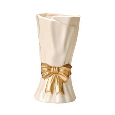 Imagem de Ioensy Vaso de arco para flores, suporte para mesa, decoração para casa, vaso de flores, para cozinha, prateleira, presente de inauguração de casa, dia dos, Bege