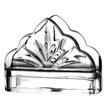 Imagem de Suporte de guardanapo de vidro Suporte de toalha de papel transparente espesso para restaurantes casas elegante quadrado dispensador de lenços de mesa rack de guardanapo (estilo 1)