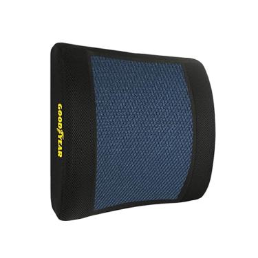 Imagem de Goodyear Almofada ergonômica de suporte lombar – Almofada com infusão de gel para cadeiras de escritório e assentos de carro, suporte premium na parte inferior das costas para alívio da dor e conforto