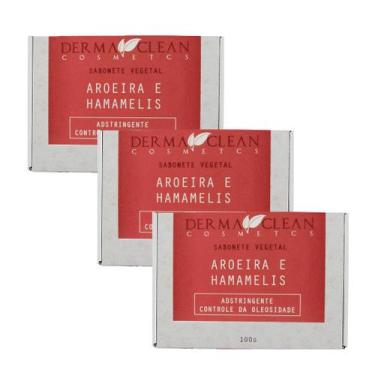 Imagem de Kit 3 Sabonetes Aroeira e Hamamélis 100g  Extrato Vegetal - Derma Clea