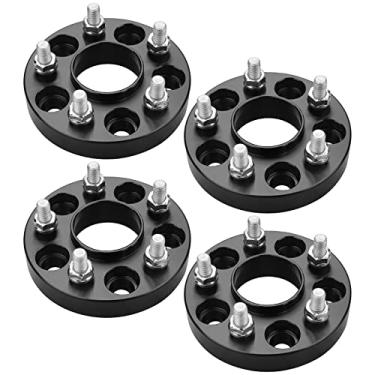 Imagem de BRTEC Espaçadores de roda de 2,5 cm de espessura de 5 x 110 mm a 5 x 110 mm servem para Chevy Pontiac Saturn 2005-2010, passo da rosca, furo do cubo de 30,5 x 3,8 cm, adaptador Hubcentric de 65,1 mm