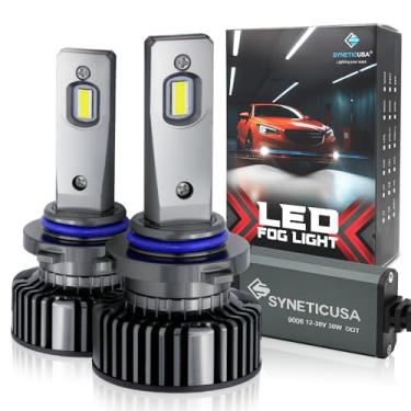 Imagem de Syneticusa 9006 lâmpadas 800% super brilhantes 6500K lâmpadas de condução com ventilador, plug and play, uso off-road ou luz de neblina, pacote com 2