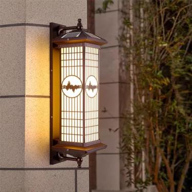 Imagem de Lâmpada De Parede Solar Simples À Prova D 'água Contemporânea Ao Ar Livre, Adequada Para Varanda, Corredor, Pátio, Porta De Villa, Hotel, Iluminação Para Decoração De Jardim (G H58CM Solar)