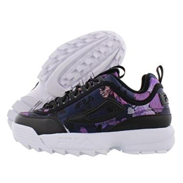 Imagem de Fila Tênis feminino Disruptor II Premium, Preto/Roxo/Azul, 8.5