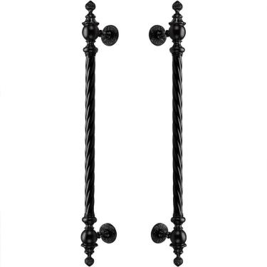 Imagem de Puxador Duplo Veneza Preto Fosco 1000Mm Porta Pivotante