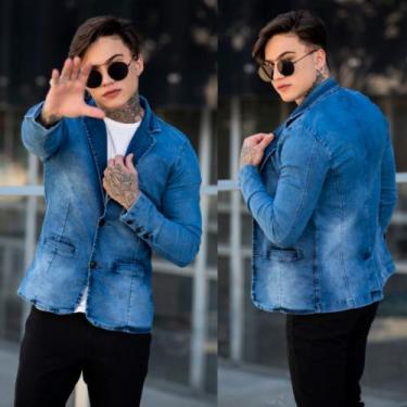 Imagem de blazer Executivo Slim Corte Italiano De Luxo - Debatt Jeans, Xg, 86kg 