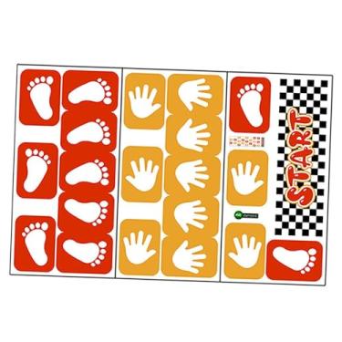 Imagem de Fenteer Adesivos de chão com pegadas, papel de parede de PVC removível e adesivo para pegadas, adesivos de parede para jogos, escadas de berçário, sala de