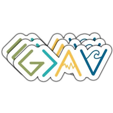 Imagem de (3 peças) Adesivo God is Greater Than The Highs and Lows Presente Fé Cristã Diário da Bíblia Decalque de Vinil Impermeável Inspirador para Livros Laptops Telefone Garrafas de Água Copo Kindle 3